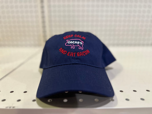 Keep Calm And Eat Bacon Dad Hats