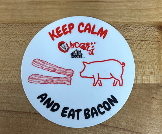 Keep Calm And Eat Bacon Sticker
