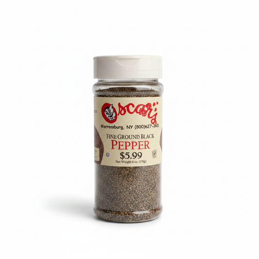 Fine Ground Black Pepper - White Background