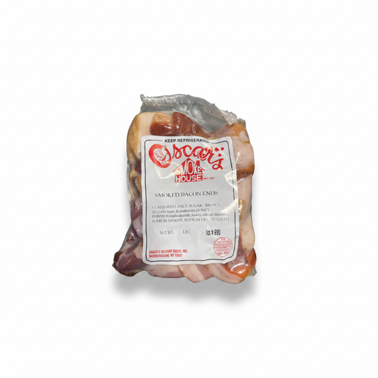 Hickory Smoked Bacon Ends & Pieces - White Background