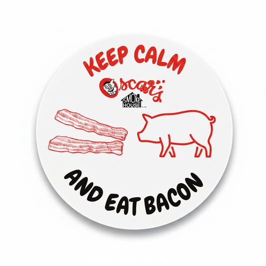 Keep Calm And Eat Bacon Sticker - White Background