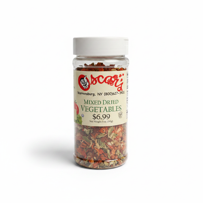 Mixed Dried Vegetables - White Background
