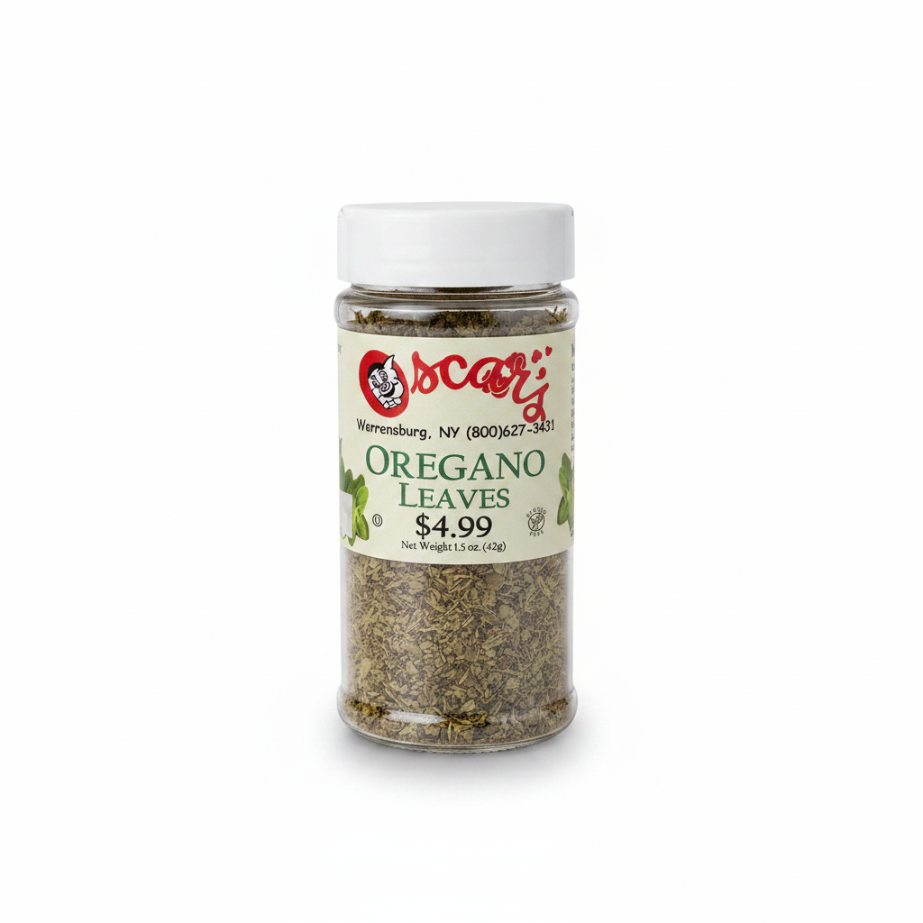 Oregano Leaves - White Background