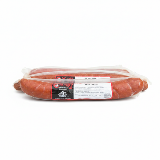 Smoked Pepperoni White Background